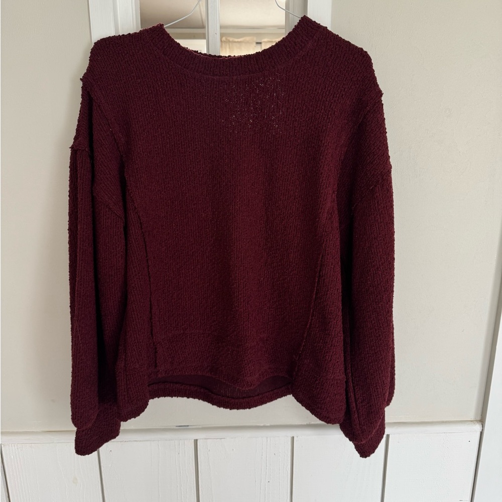 Elegant Maroon Crew Neck Sweater